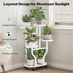 Plant Stand 5 Tier Indoor Outdoor Metal Flower Shelf - Image 8