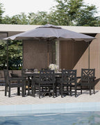 7-Piece Outdoor Dining Set, HDPE All-Weather Patio Table and Chairs Set - Image 7