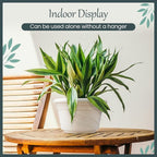 VIDELLY 4 Pieces Plastic Hanging Planters, 5.9 in Dia x 3.54 in H, Small Flower - Image 4