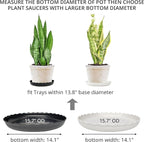 Plant Saucer, 7 Pack 8 10 12 14 15 Inch Durable Plastic Plant Trays - Image 2