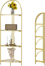 Crofy Foldable 4 Tier Corner Shelf, Metal Corner Plant Stand by CrofyLLC