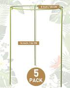 5-Pack Heavy Duty Plant Support Stakes, Metal Plant Ring Cages - Image 4