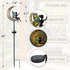 Afirst Solar Garden Lights Outdoor Decor Moon Fairy Stake Lights Waterproof - Image 2