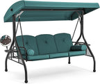 HOMREST 3 Seat Outdoor Porch Swing by HOMREST