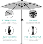 Best Choice Products 7.5ft Outdoor Solar Market Table Patio Umbrella - Image 5