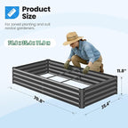 Quictent Galvanized Raised Garden Bed Metal Planter Box Bottomless - Image 6