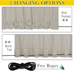 NICETOWN Outdoor Curtains for Patio Waterproof 108 inches Long 2 Panels - Image 2