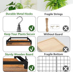 Plant Hanger Indoor, 11.8" Wooden Hanging Plant Holder - Image 4