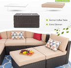 Vongrasig 6 Piece Patio Furniture Set, Small Outdoor Sectional Sofa Couch - Image 4