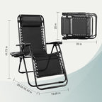 NEWBULIG Zero Gravity Chair Set of 4, Lounge Chair Folding Portable Adjustable - Image 2