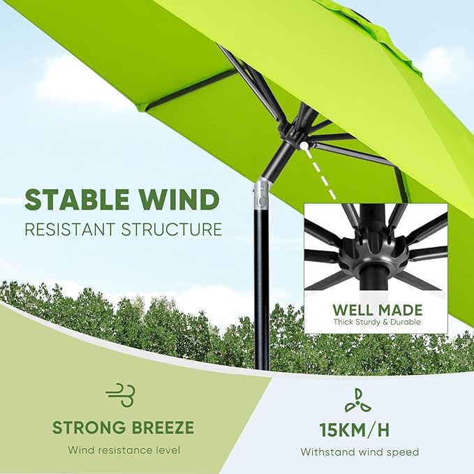Tempera Patio Market Outdoor Table Umbrella - Image 5