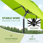 Tempera Patio Market Outdoor Table Umbrella - Image 5