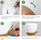12 inch Large Self Watering Pots, Plastic Planters - Image 4