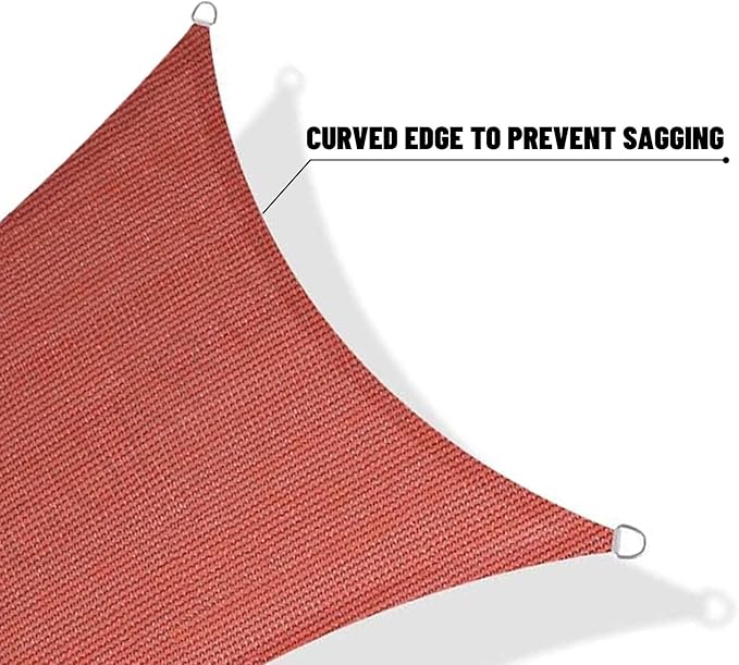 SUNNY GUARD Custom Size 16'x24' Terra Red Sun Shade Sail Rectangle UV Block - Image 7