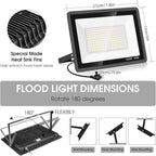 4 Pack 100W LED Flood Light, Super Bright Exterior Security Lights - Image 6