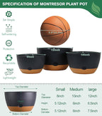 3 Pack 8/10/12 Inch Hanging Planters - Image 3