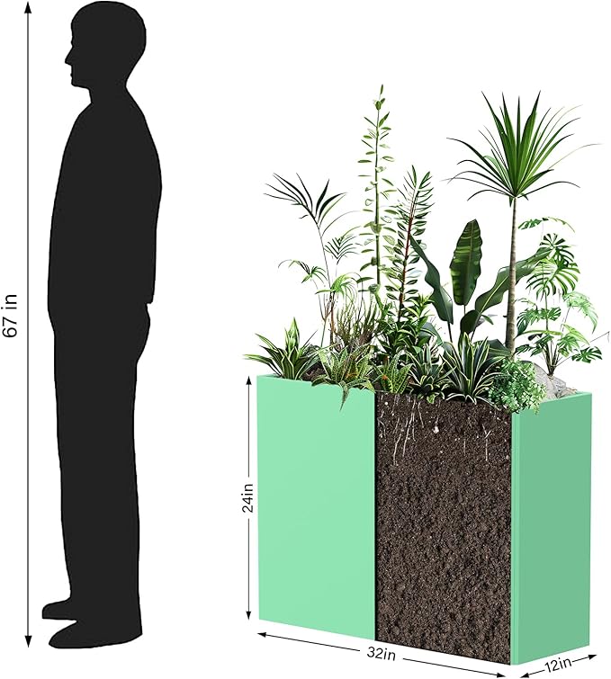 Rectangular Planter Box with Removable Insert Shelf - Image 3