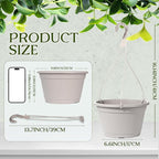 VIDELLY 4 Pcs Hanging Planters, Light Gray - Image 2