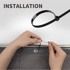 LOVE STORY Custom Size 3'x29' Dark Grey Balcony Privacy Screen, UV Block - Image 7
