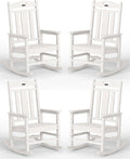 Ciokea Oversized Outdoor Rocking Chairs Set of 4, 380lbs Heavy-Duty Large Patio by CIOKEA