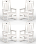Ciokea Oversized Outdoor Rocking Chairs Set of 4, 380lbs Heavy-Duty Large Patio by CIOKEA