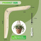 Wooden Plants Hanger, Plant Hangers Indoor Wall Mount, 8.58-Inch Hanging Plant - Image 4