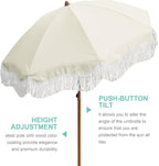AMMSUN 6.5ft Boho Outdoor Umbrella - Image 3