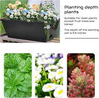 QPEY Window Box Planter, 10 Pack 17 Inch Plastic Flower Box - Image 4