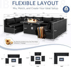 NICESOUL 9 Piece Extra Large Outdoor Patio Furniture Conversation Set - Image 4