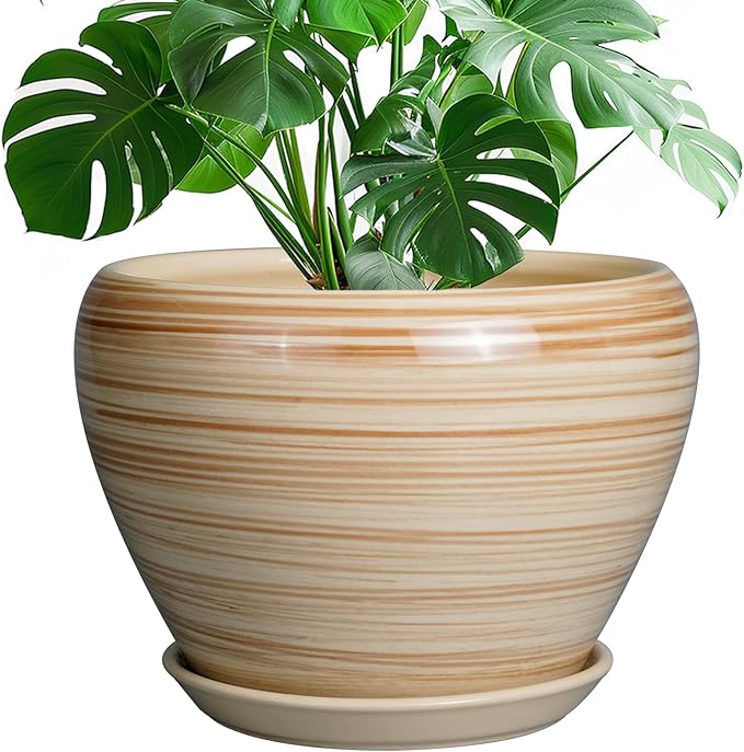 Ceramic Pot for Plant 10 Inch by Ceramicfor