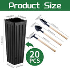 20 Pcs Plastic Deep Nursery Pots, 9.8" Tall Tree Pots, Tall Nursery Tree Pots - Image 2