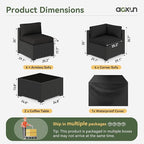 Aoxun 10 Piece Patio Furniture Set Wicker Rattan Patio Sectional Sofa Set - Image 6