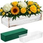 Dandat 1 Set Wood Boxes for Centerpieces 12x4 Inch Rectangle Wooden Planter Box by Dandat