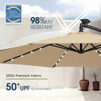 wikiwiki 10ft Solar LED Patio Umbrella - Image 4