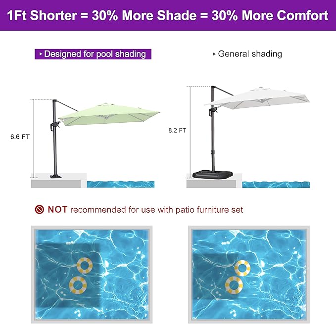 PURPLE LEAF 8' X 8' Patio Umbrella - Image 2