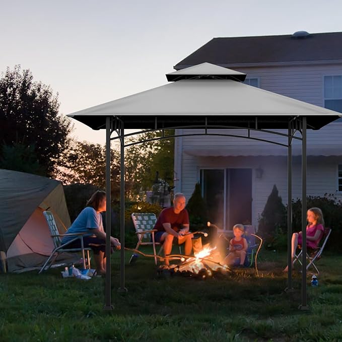 Grill Gazebo Replacement Top, 5 * 8 Outdoor BBQ Top Cover, Double Layer BBQ - Image 7