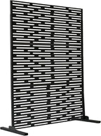 Oakland Living 6 ft. X 4 ft. Black Freestanding Metal Privacy Screen Room by Oakland+Living