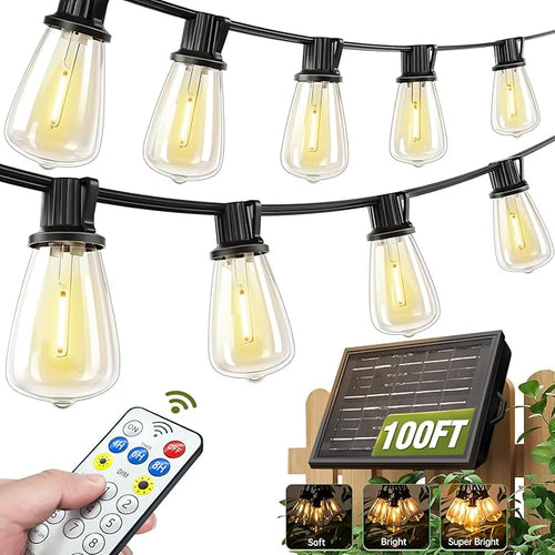 100FT Solar String Lights Outdoor Waterproof by SkoiucLights