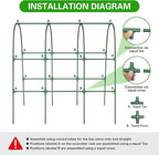 Cucumber Trellis for Raised Bed, U-Shape Garden Trellis for Climbing Plants - Image 8