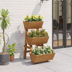 3-Tiers Wooden Raised Garden Bed Planter Box Flower Pots Vertical Garden - Image 6