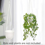 Macrame Plant Hanger 5 Pack Hanging Planters - Image 2
