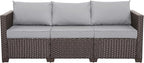 Rattaner Patio Furniture 3 Seat Sofa Outdoor Furniture Outdoor Couch Deep Seat by Rattaner