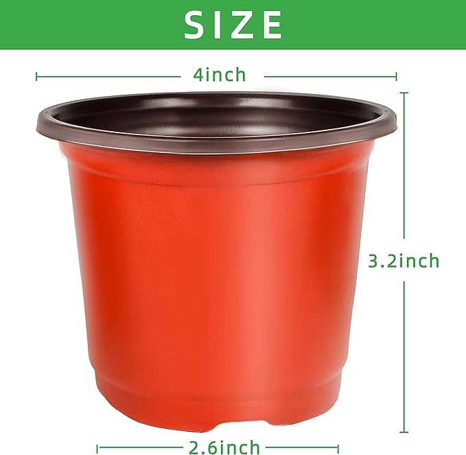 TDHDIKE 4" Small Plastic Plant Pots - Image 2