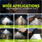 2pack 184 LED Solar Motion Lights Outdoor, Solar Wall Lights Outdoor Waterproof - Image 7