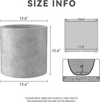 Kante 12.6" Dia Round Concrete Planter, Modern Style Large Cylindrical Plant Pot - Image 3