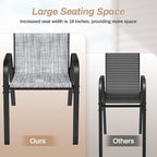 TLSUNNY Patio Chairs, Stackable Textilene Outdoor Dining Furniture - Image 7