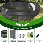 A ANLEOLIFE 8X4X1.5 ft Galvanized Raised Garden Beds Outdoor, Oval Large Metal - Image 7