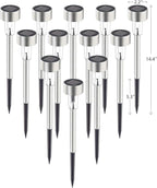GIGALUMI Solar Pathway Lights, Stainless Steel IP44 Waterproof Auto On/Off - Image 9