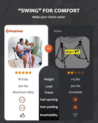KingCamp Hammock Chair with Footrest – Heavy Duty Swinging Rocking Camping - Image 5