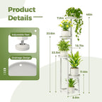 Bamworld Corner Plant Stand Indoor Outdoor, Tall Metal Flower Pot Stands - Image 3